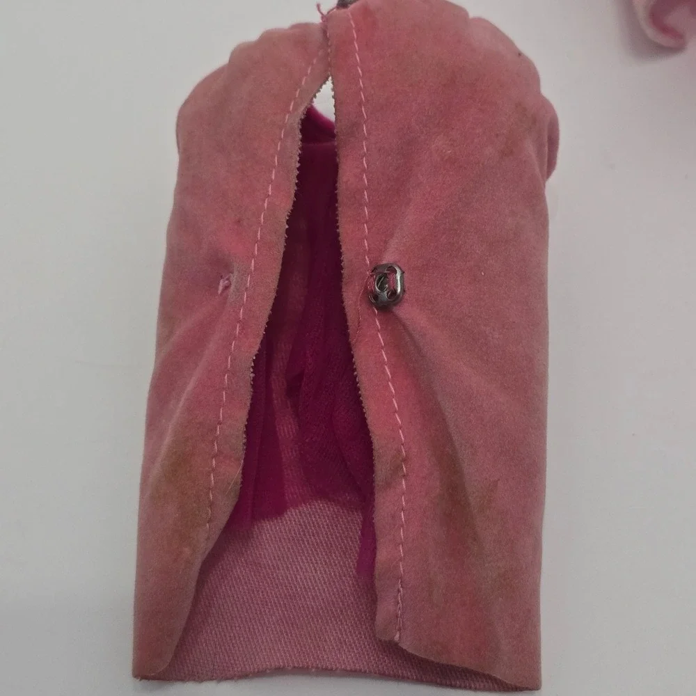 Vintage Pink Velvet Doll Jacket Skirt Set Outfit Barbie Barbiecore Retro Fashion